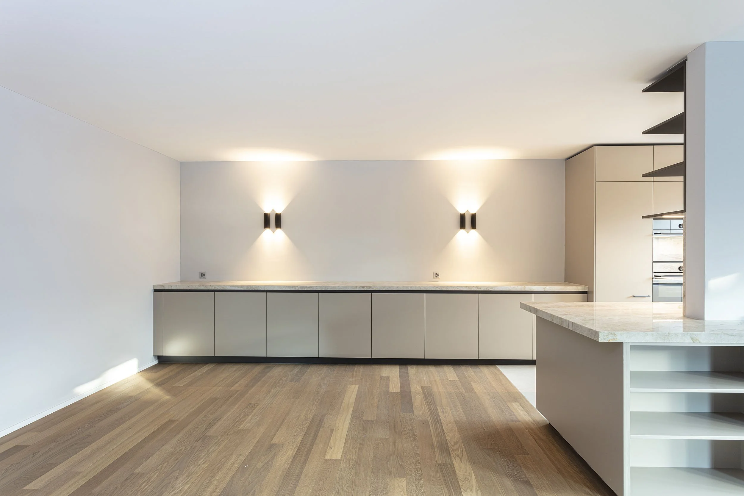 Offene Küche mit Sideboard, Apartment Zürich