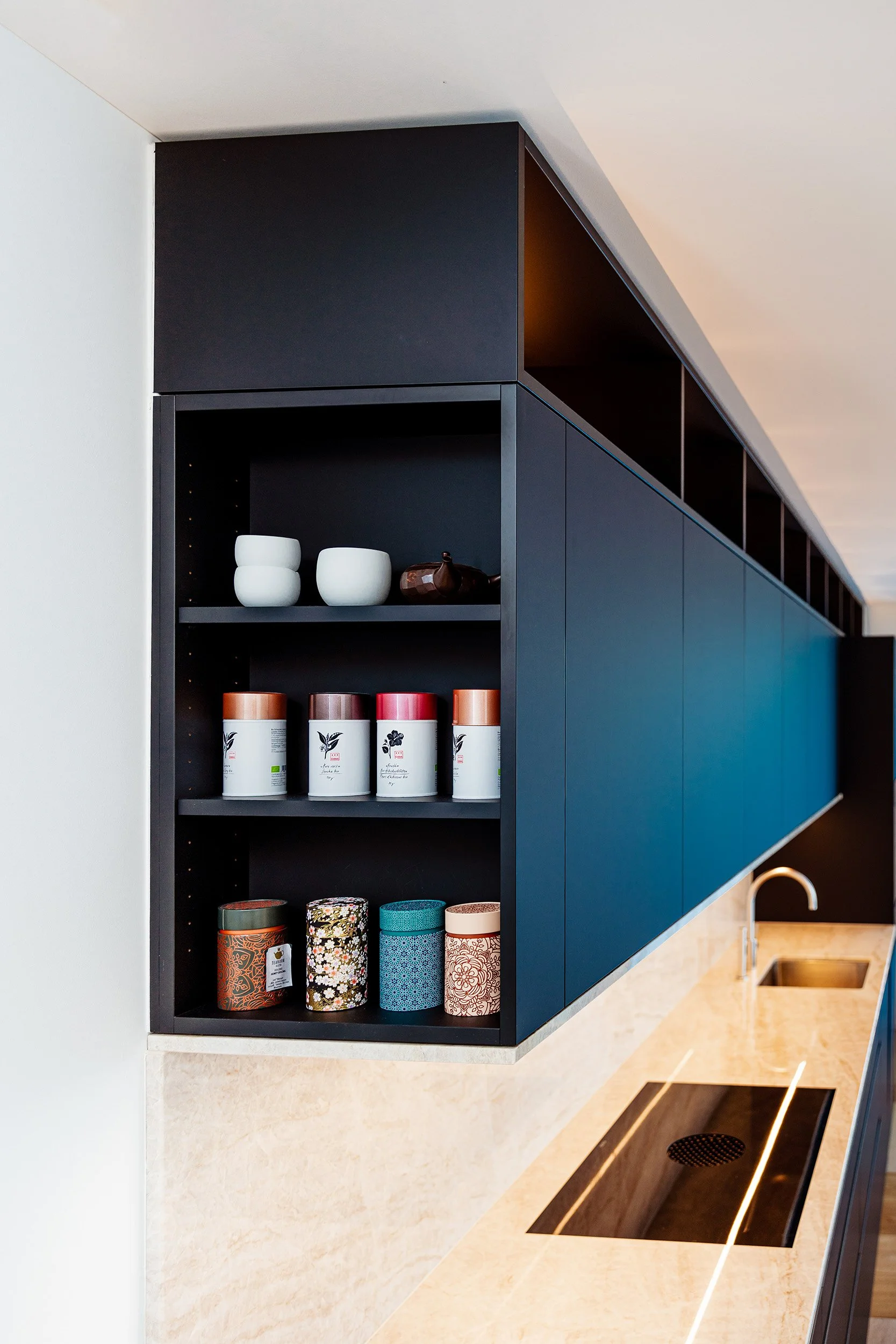 Detailansicht der Küche, Apartement Ringlikon