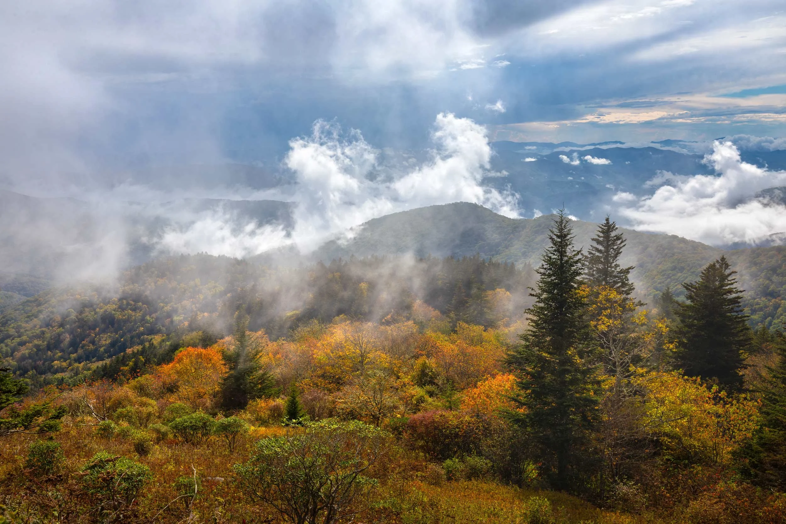 Fall Storm at Cowee Overlook, BRP