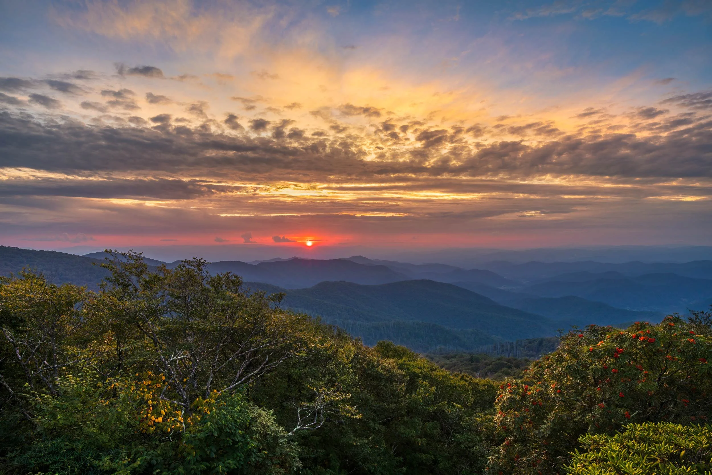 September Sunset, Craggy Gardens