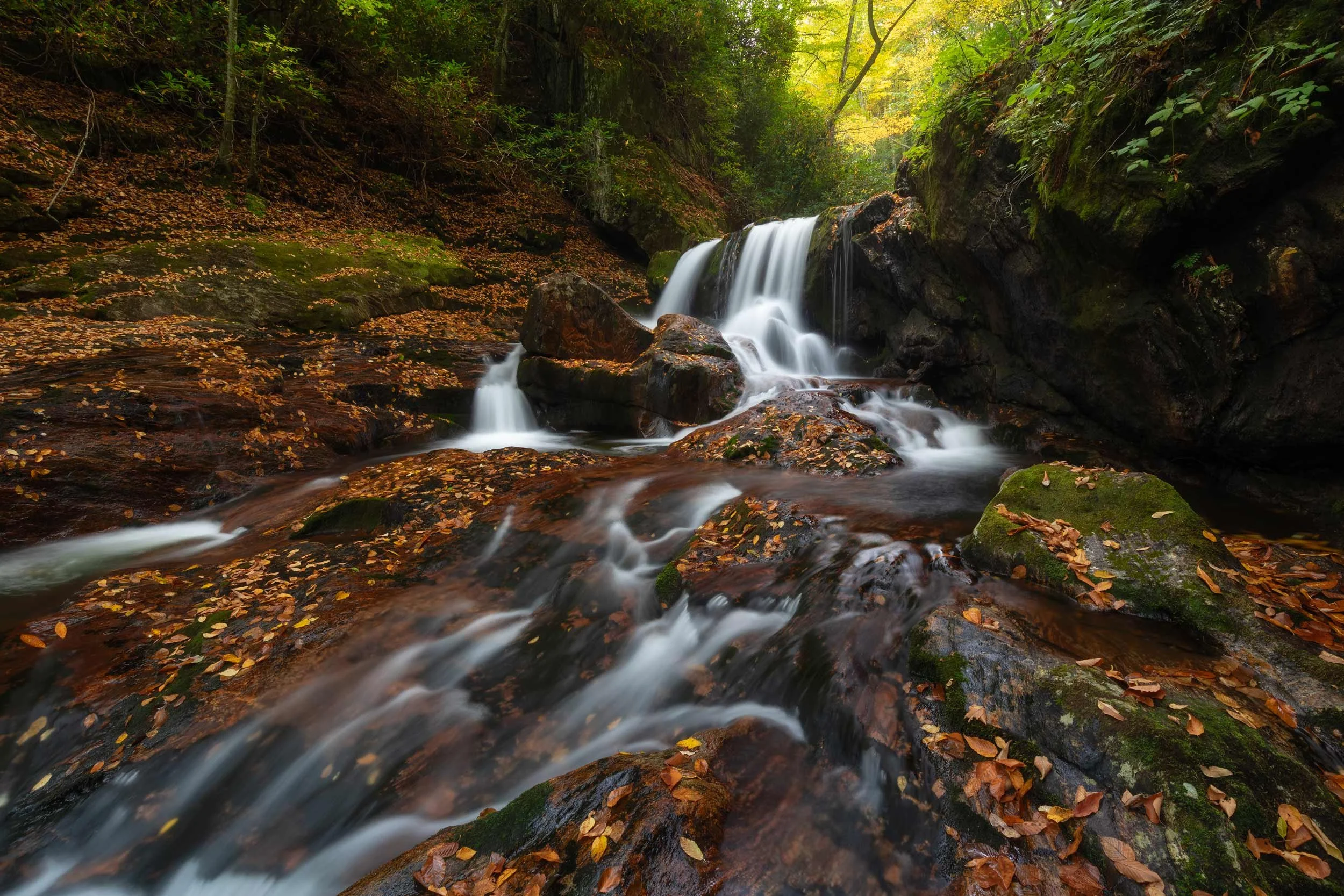 Autumn at Middle Prong Falls N.C.