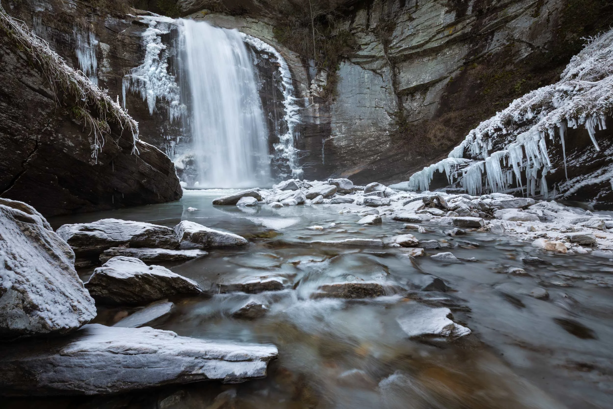 Winter at Looking Glass Falls N.C.