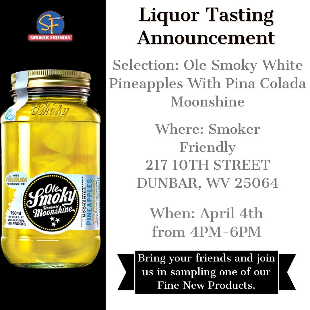 Liquor Tasting in Dunbar Ole Smoky White Pineapples With Pina Colada
