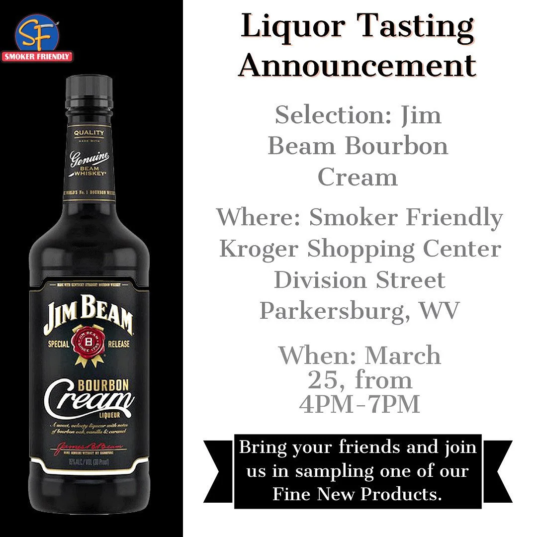 Liquor Tasting in Parkersburg Jim Beam Bourbon Cream — Smoker Friendly
