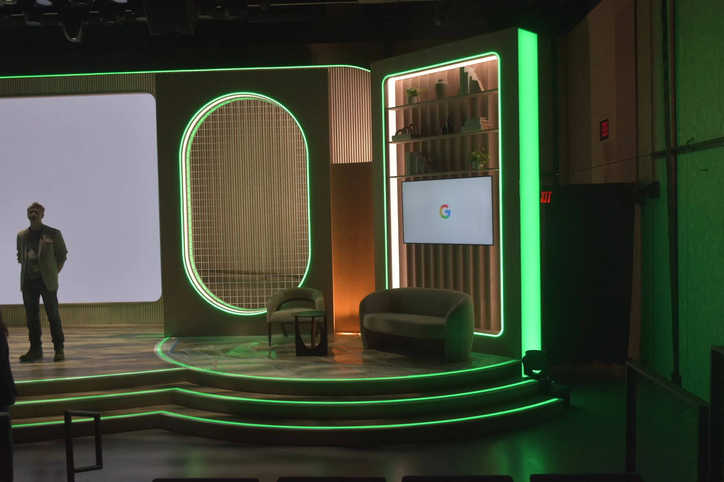 Stage set up. 