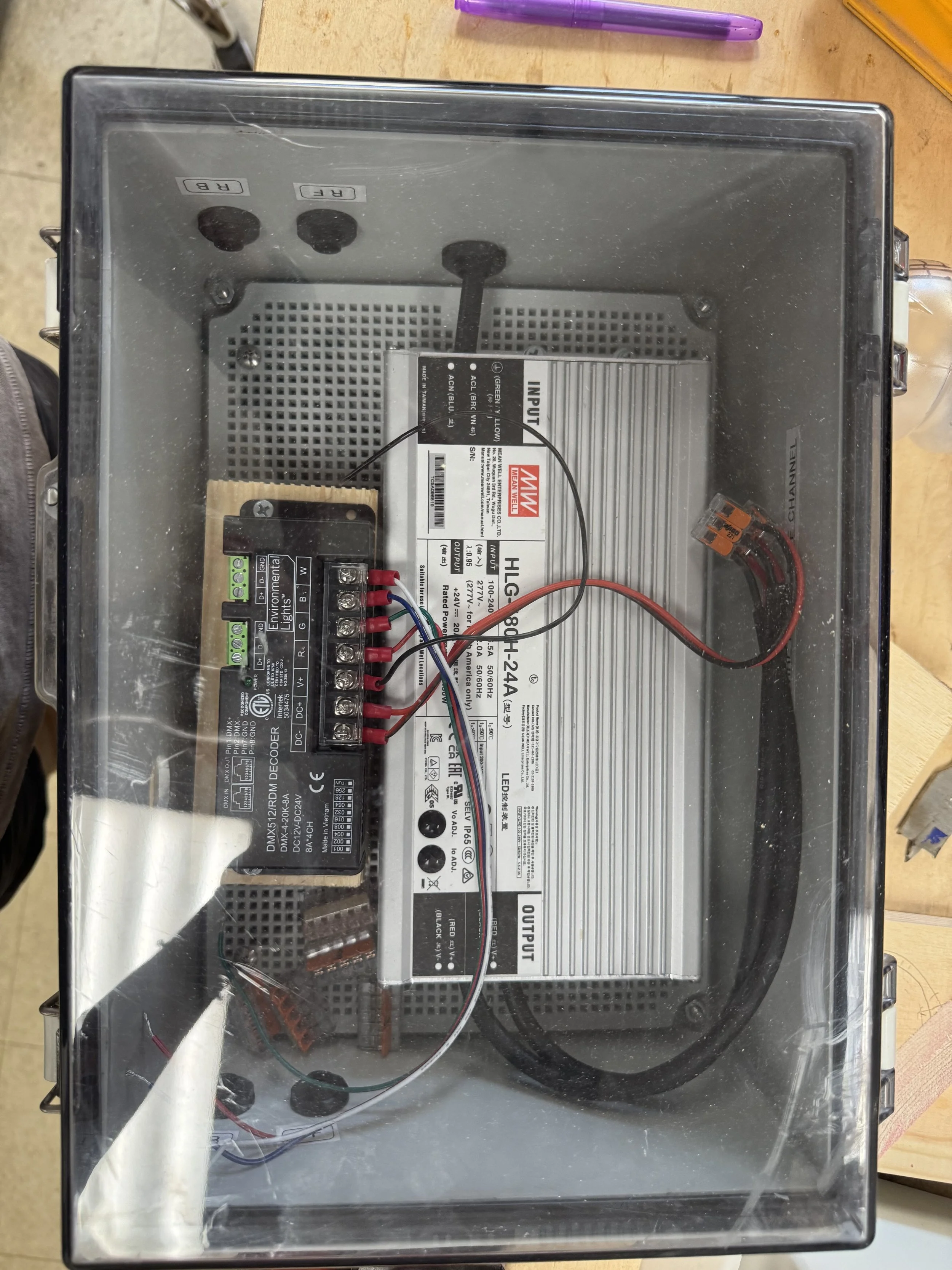 Water proof control box. 