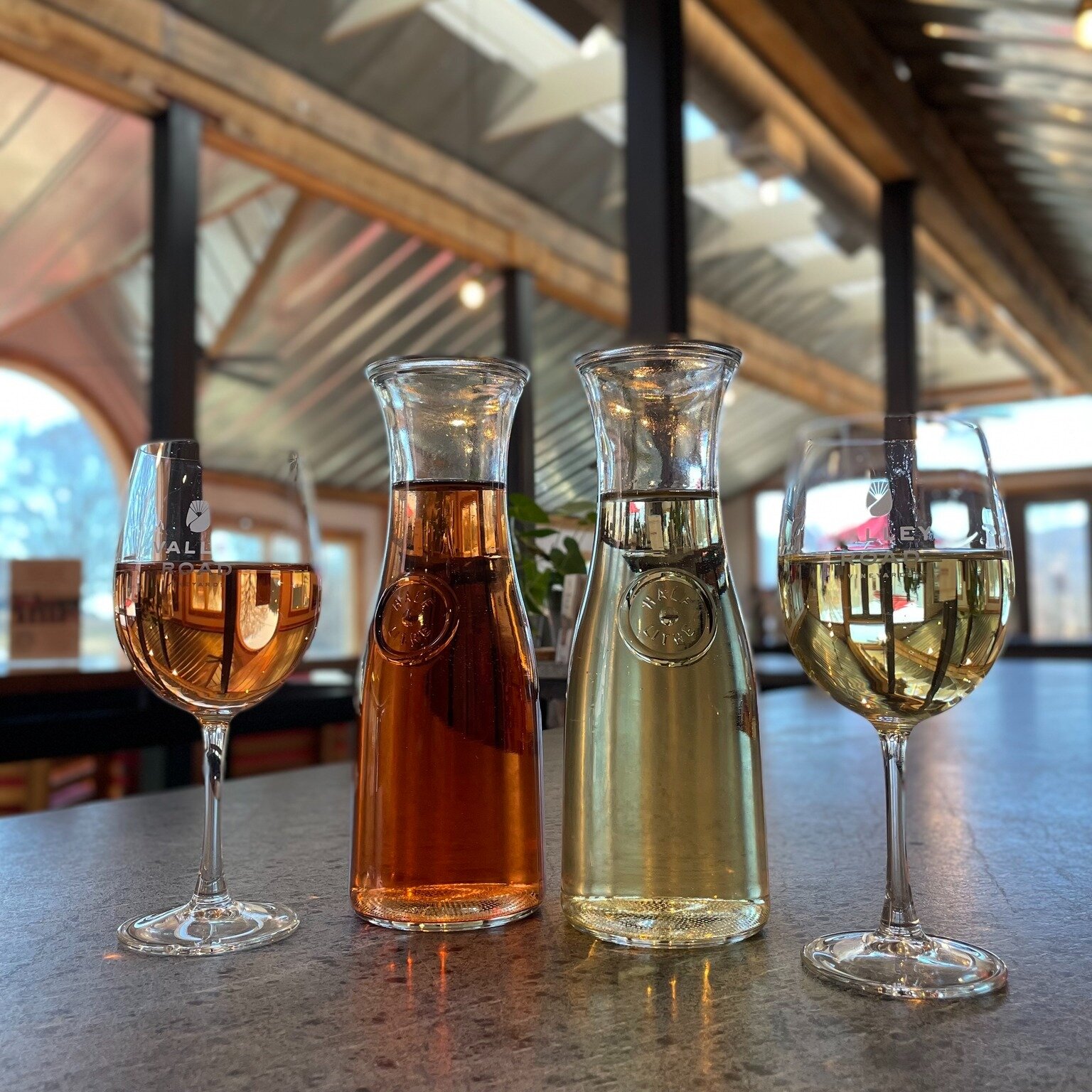 $12 Saturday wine carafe specials continue through March!

3/9 Mountain Glen White
3/16 Mountain Glen Ros&eacute;
3/23 Mountain Glen White
3/30 Mountain Glen Ros&eacute;

Plus, we have some great 2022 Ros&eacute; specials by the glass and (6) bottles