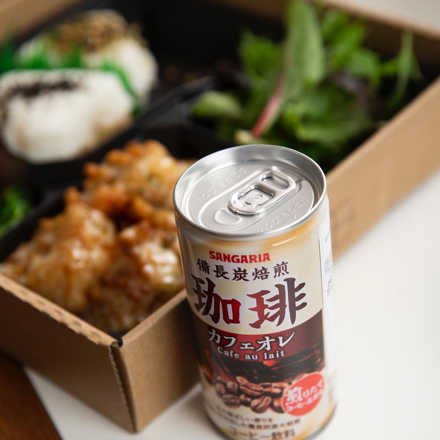 Japanese canned coffee and a freshly prepared bento sounds like a good pick me up for the week. Order online for contactless pickup. #jbento