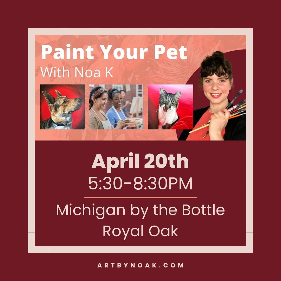 5 spots left! No experience required. 

Head to my website artbynoak.com or click the link in my bio @artbynoak for details and to purchase tickets. 

Please share if you know anyone who would be interested. Feel free to send me a message with any qu