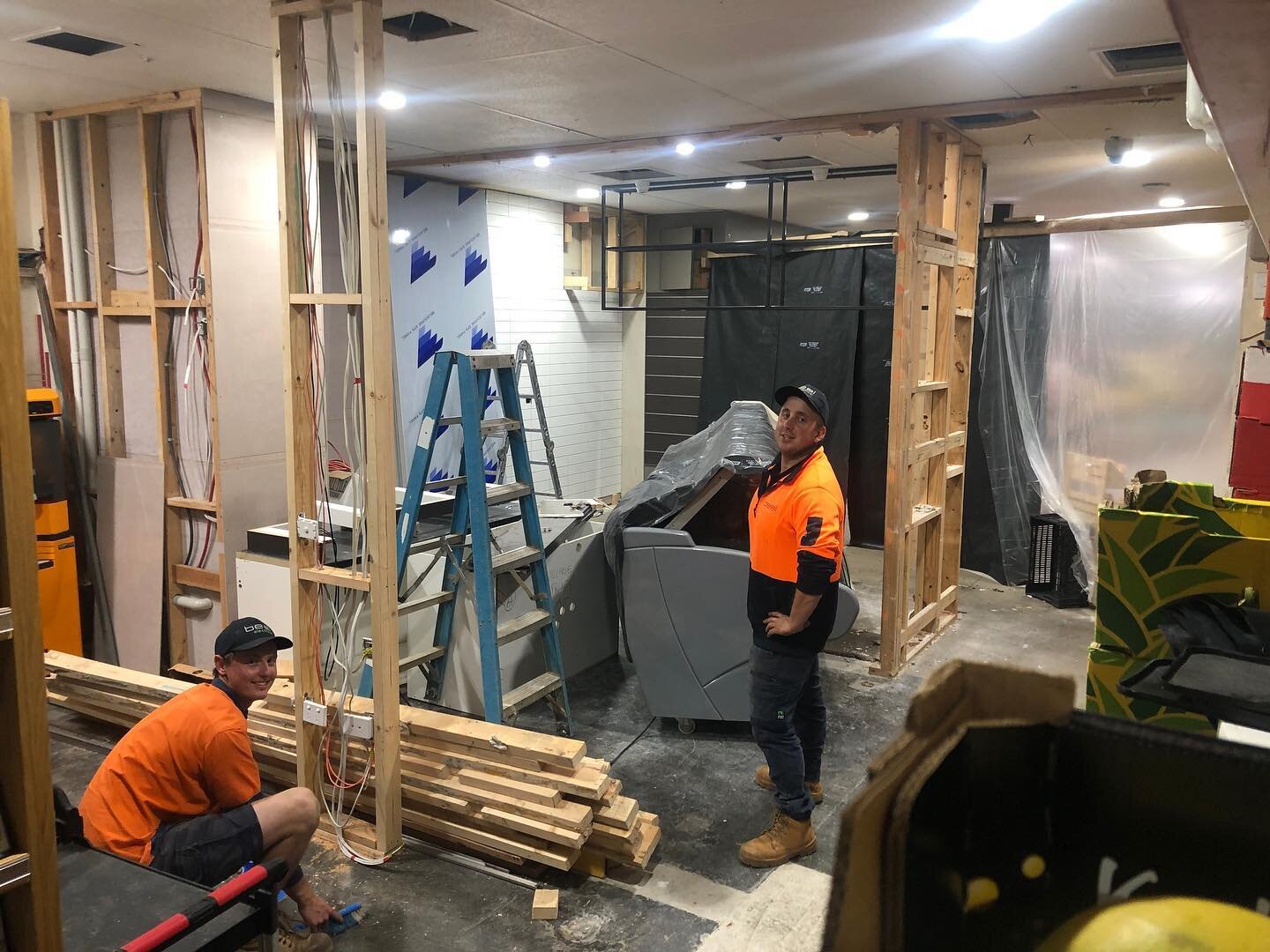 The Beel Boys doing what they do best!! Putting in the hard yards with a bit of OT. Great renovation project to be apart of at @villagefruits in mount Eliza.. Can&rsquo;t wait to see the finish result!