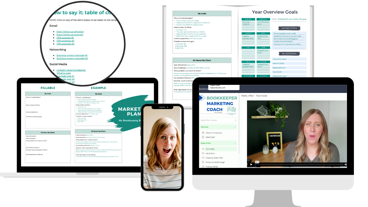 Bookkeeper Marketing Coach Mock-Up Graphic