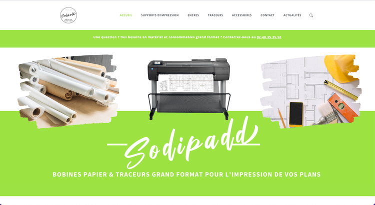 Sodipadd&nbsp;: création de site, réalisé par ANFAMA Consulting