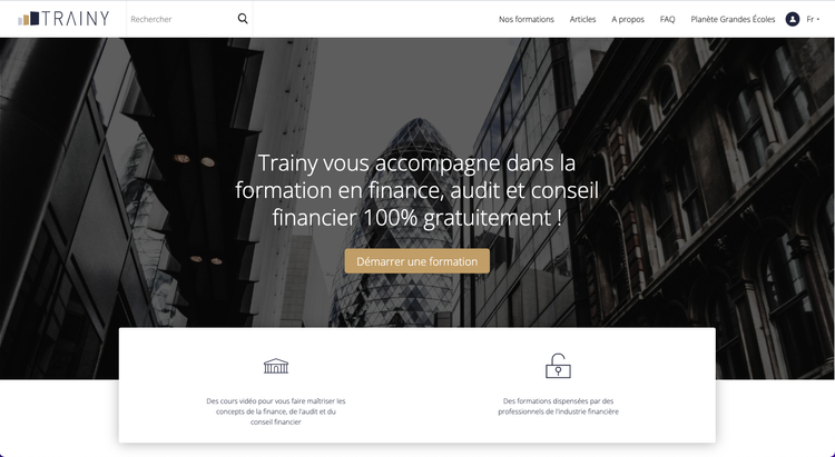 Trainy&nbsp;: création de site, réalisé par ANFAMA Consulting