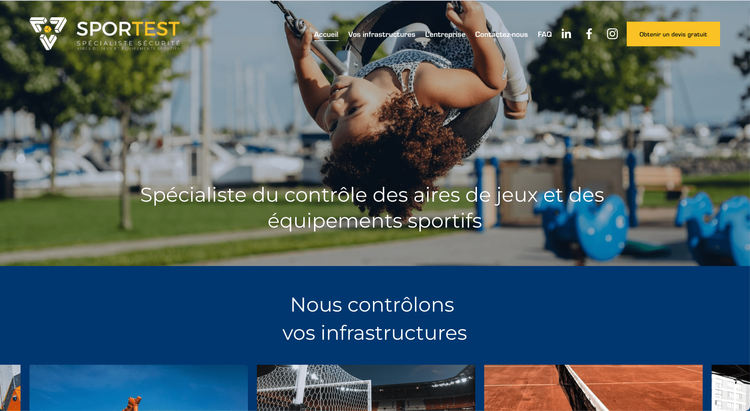 Sportest&nbsp;: refonte de site, réalisé par ANFAMA Consulting