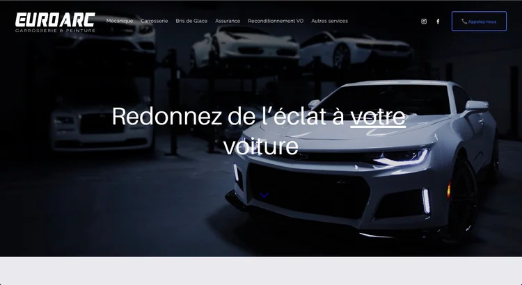 Euroarc&nbsp;: création de site vitrine, par l'agence web ANFAMA Consulting