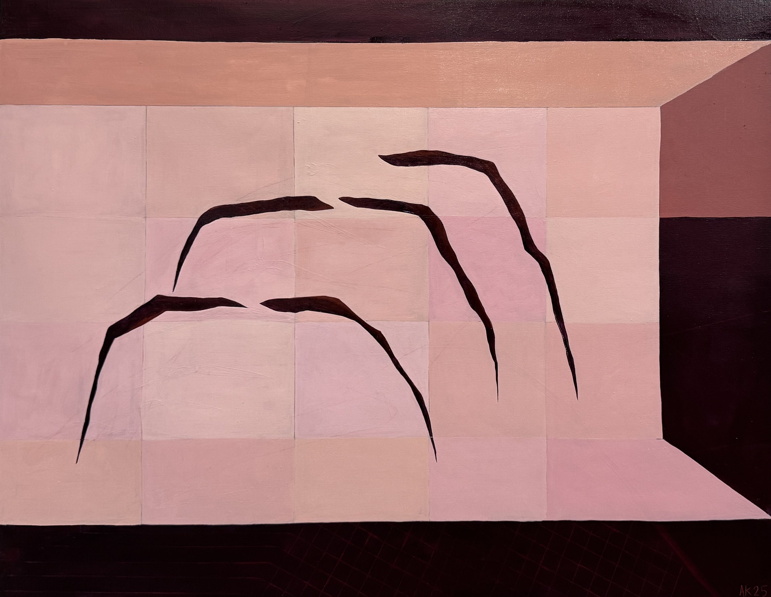 600 Hz, oil on canvas, 27 x 35 '', 2025