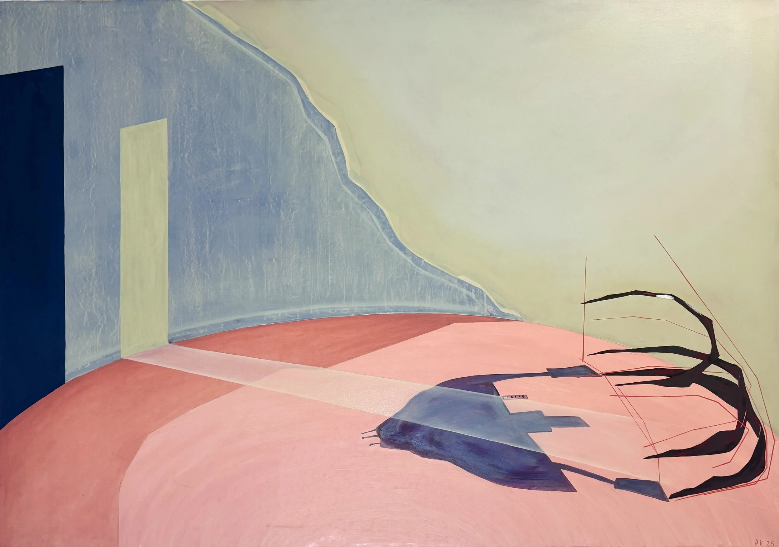 Quiet Slipping Day, 41 x 60 '', 2025