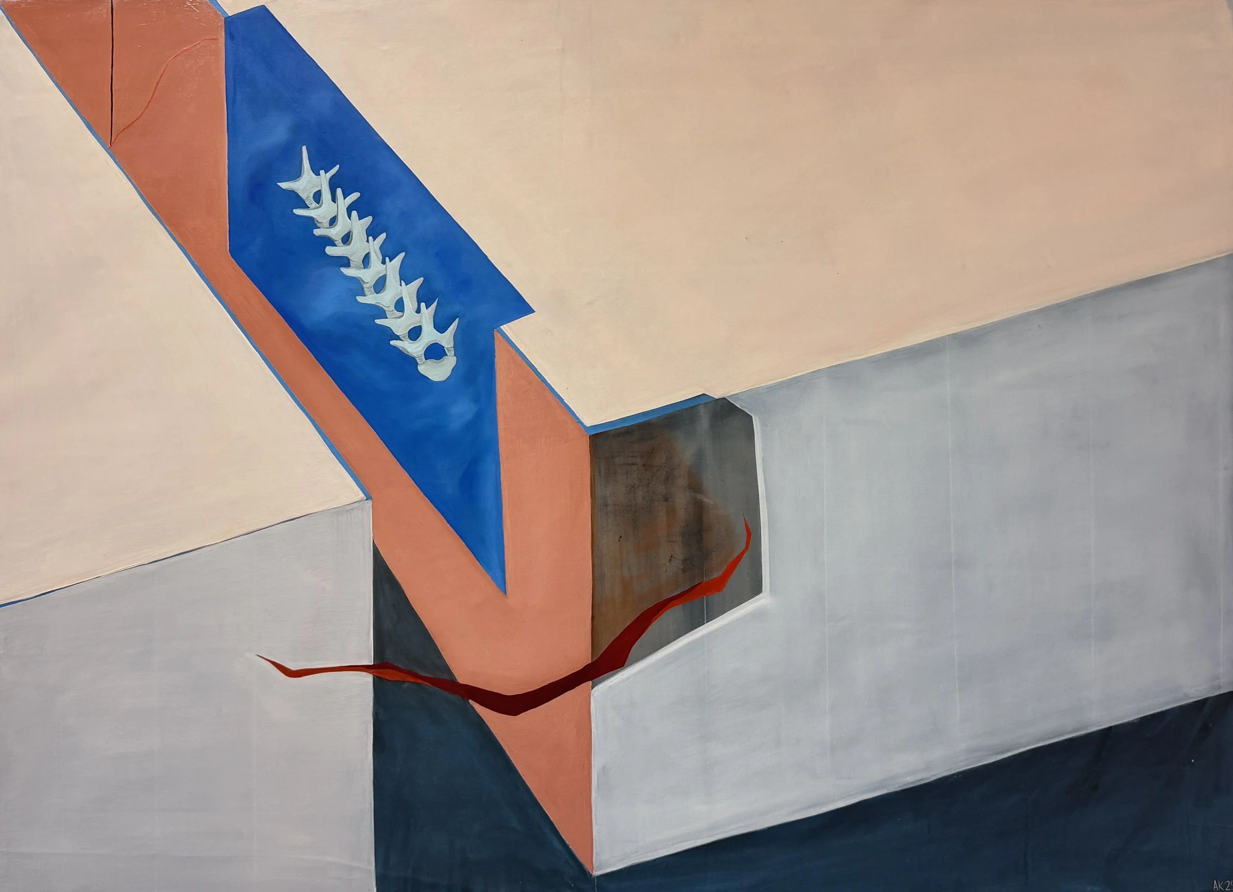 Orbiting Electrical Currents, 40 x 56 '', 2025