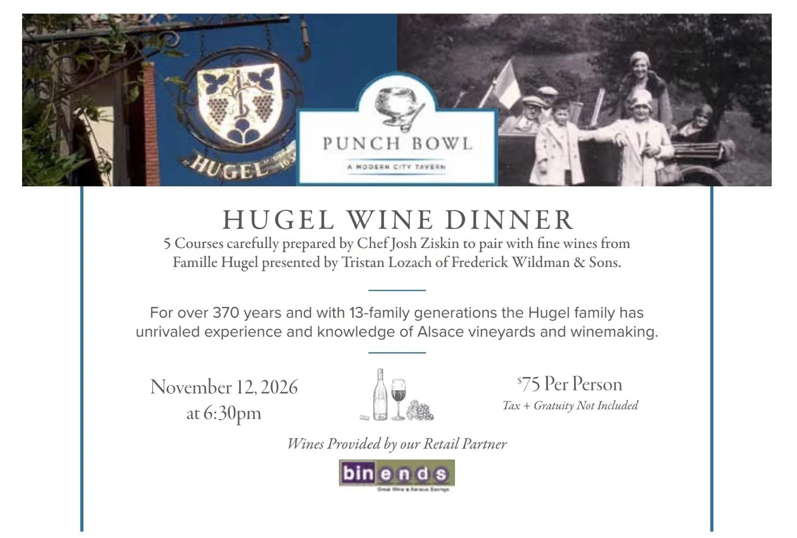 Hugel Alsatian Wine Dinner