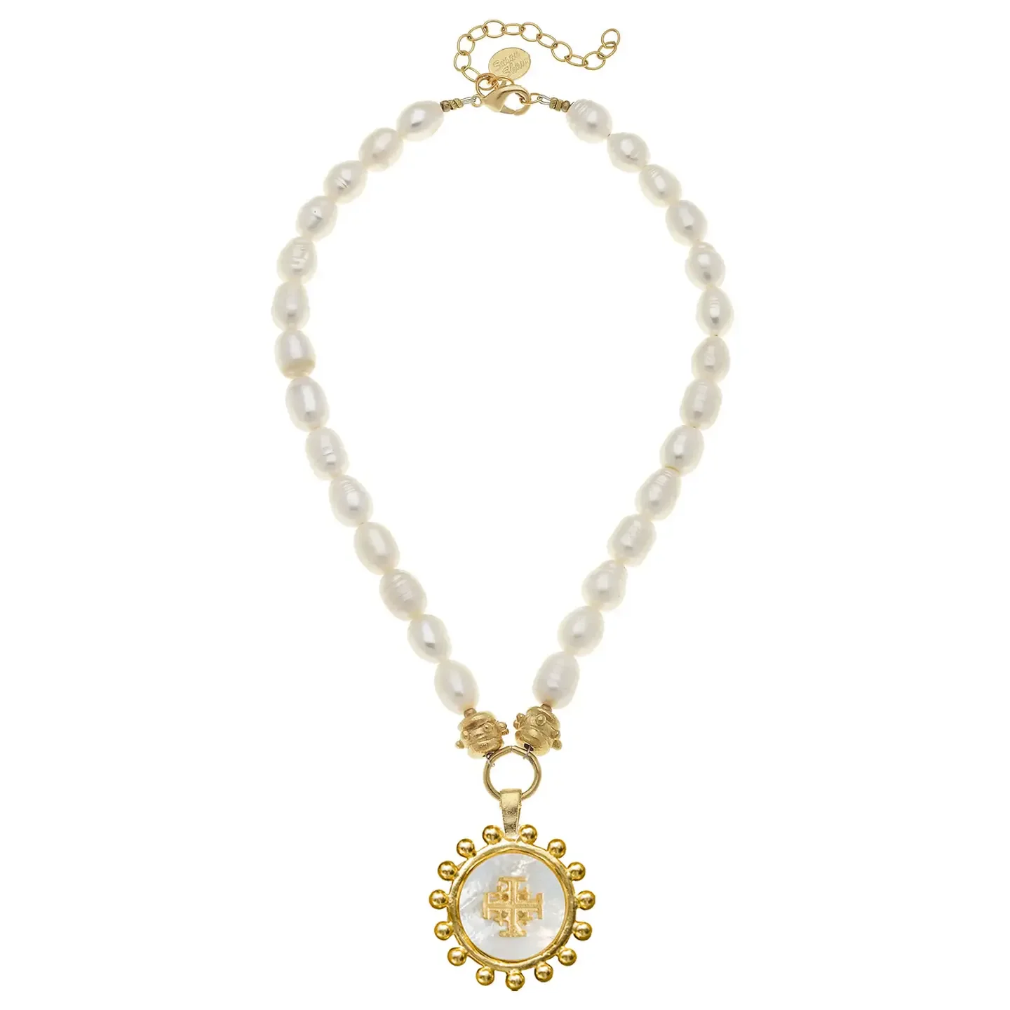 Mother of Pearl Jerusalem Necklace On Pearl