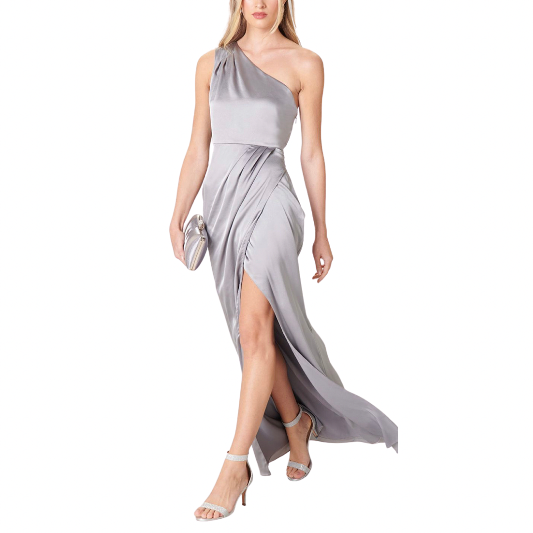Prestige One Shoulder Asymmetrical Maxi Dress