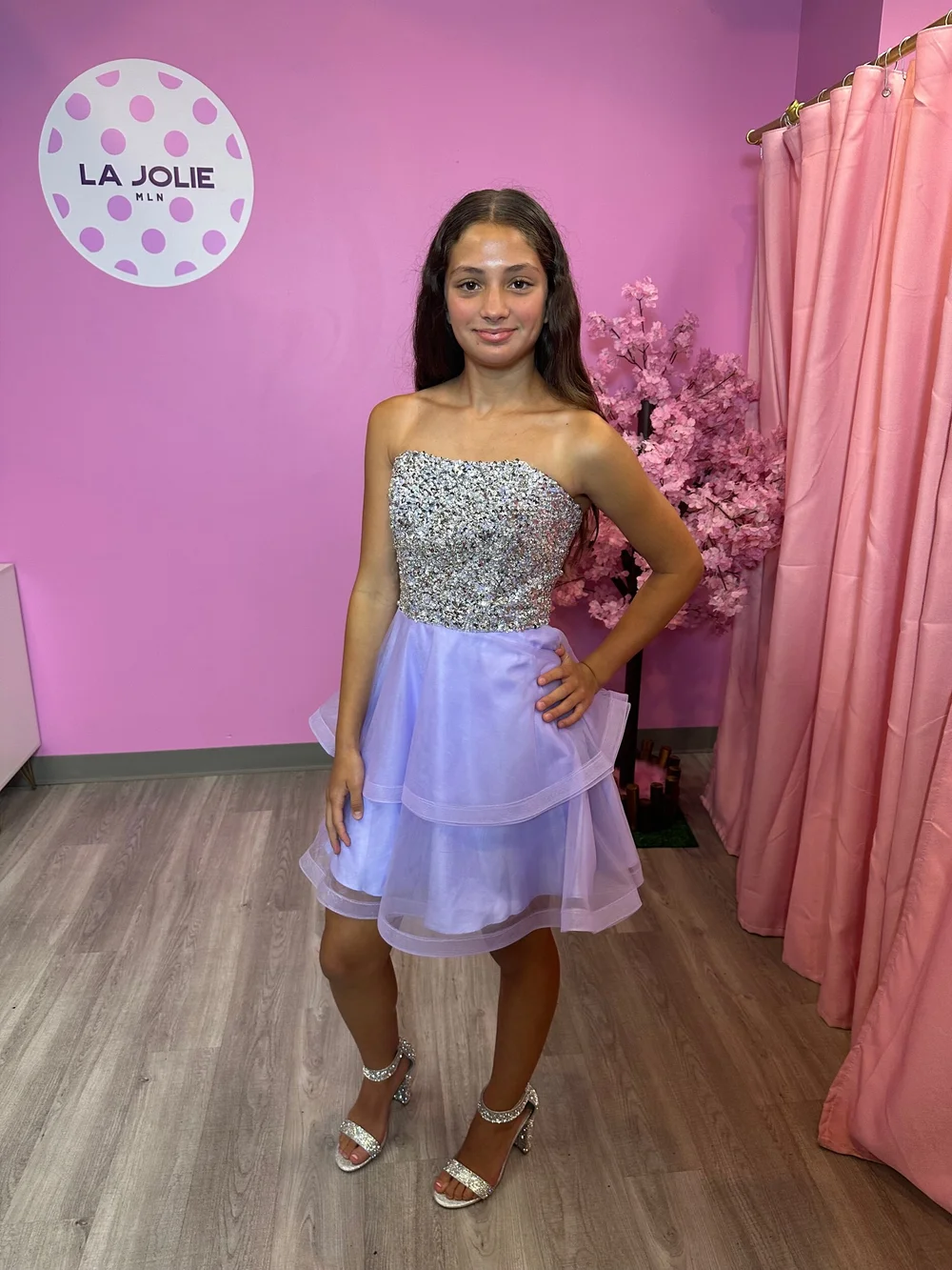 jovani fit and flare cocktail dress LEMAIRE tank top mini dress in viscose crepe main image 1