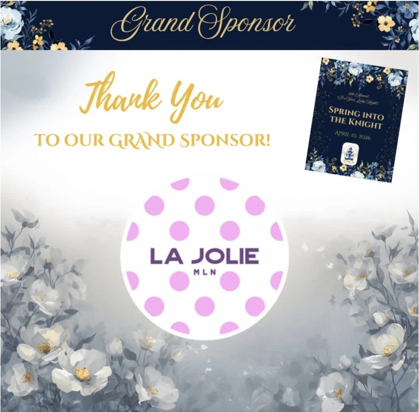 La Jolie MLN Boutique: Proud Sponsor of the 2026 Immaculate Conception Grade School Gala