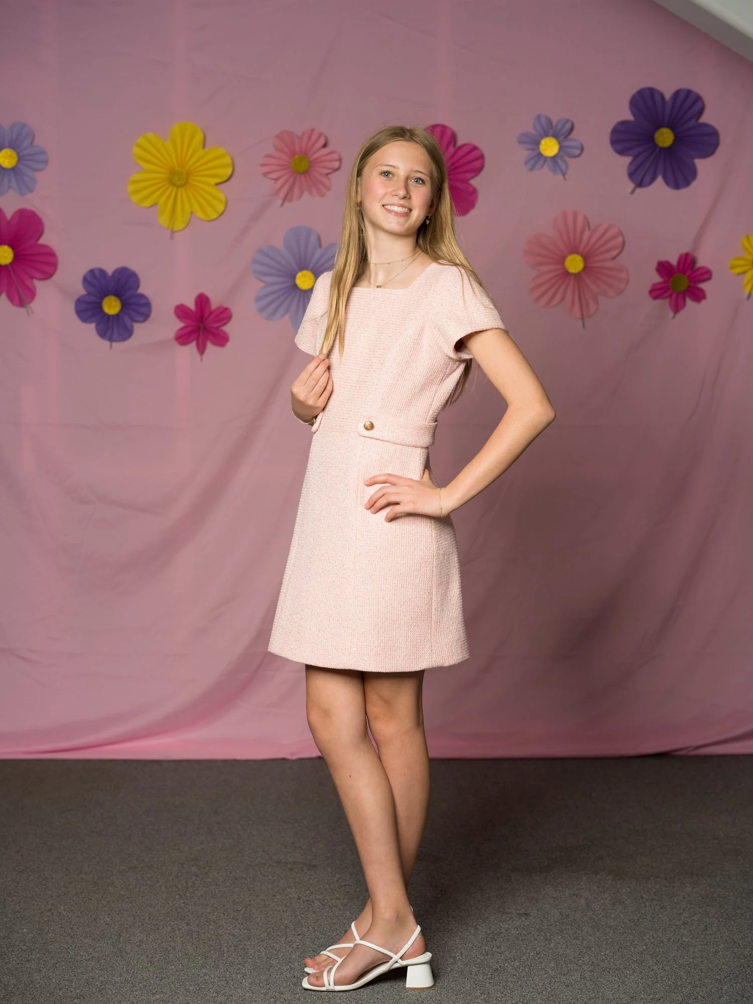 pink formal spring dress