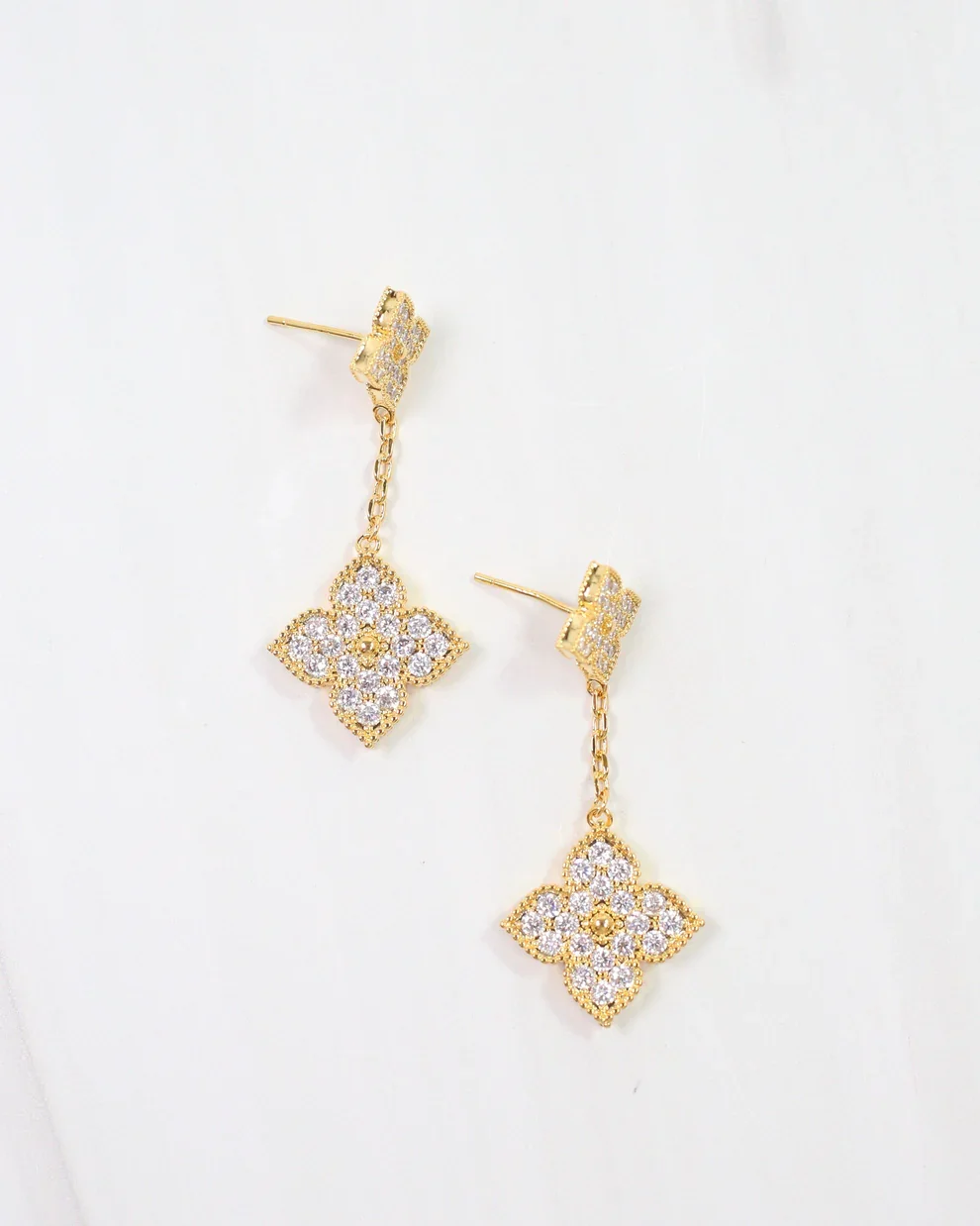 CH Camelford Clover Drop Earring Gold