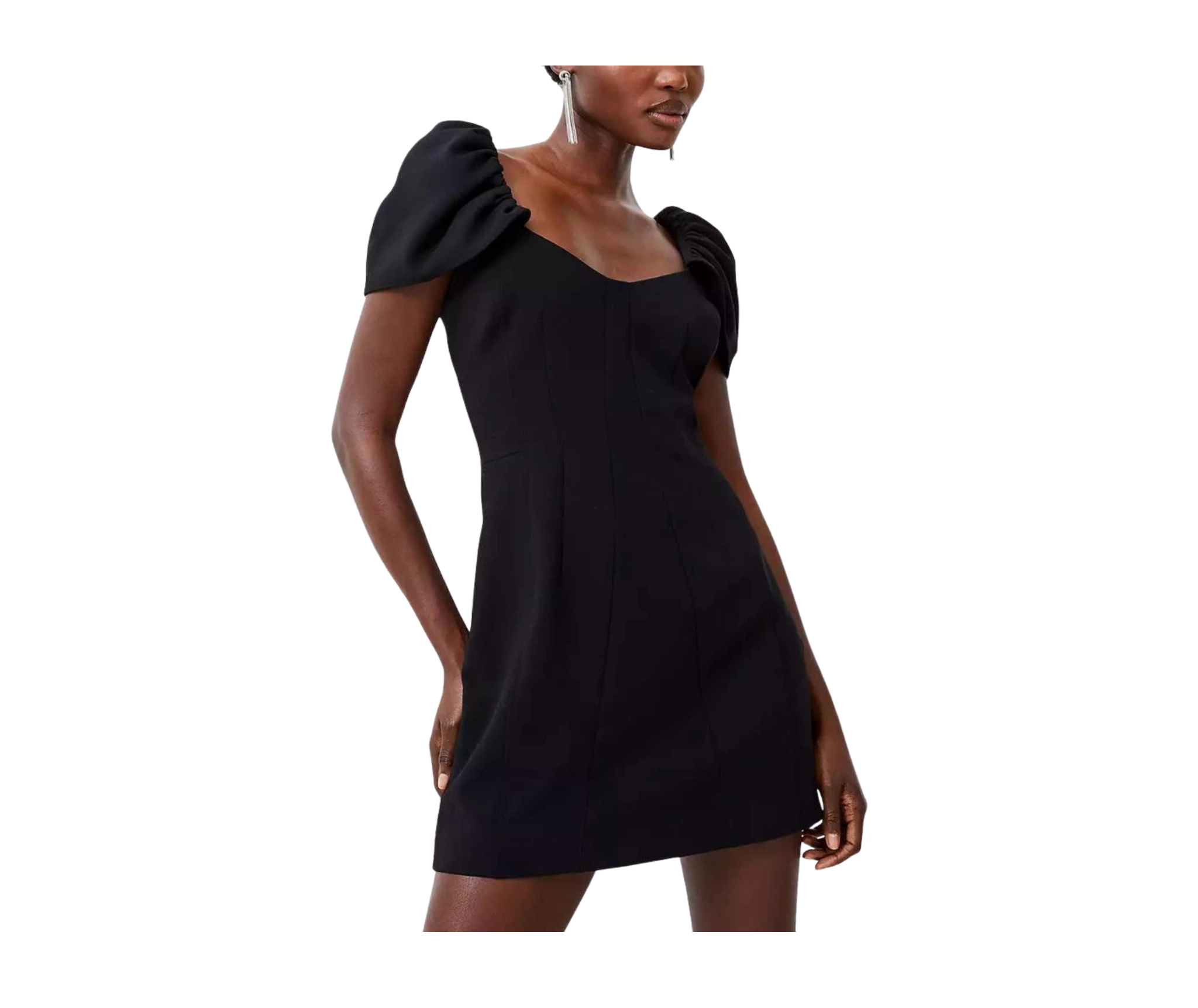 FC Whisper Gathered Sleeve Mini Dress Black3.png