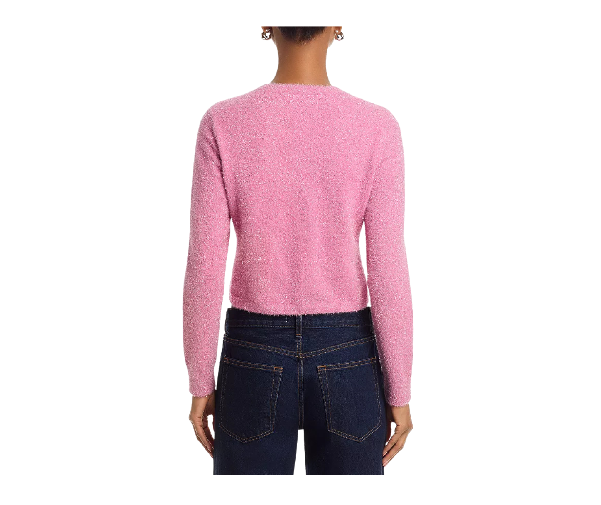 FC Tinsel Knit Slim Cardigan Pink3.png