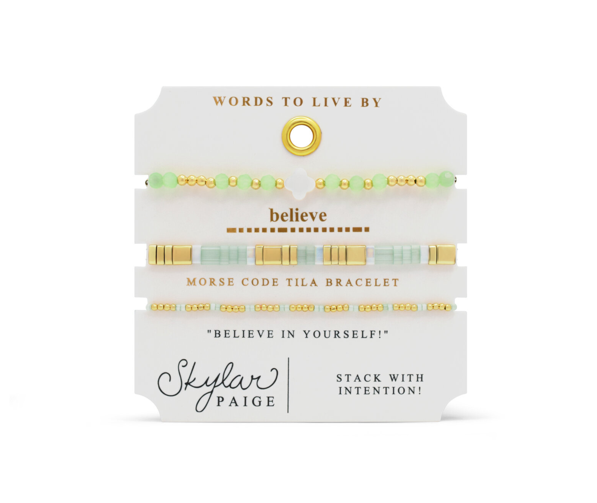 Skylar Paige Words to Live By - Believe Pearl Bracelet