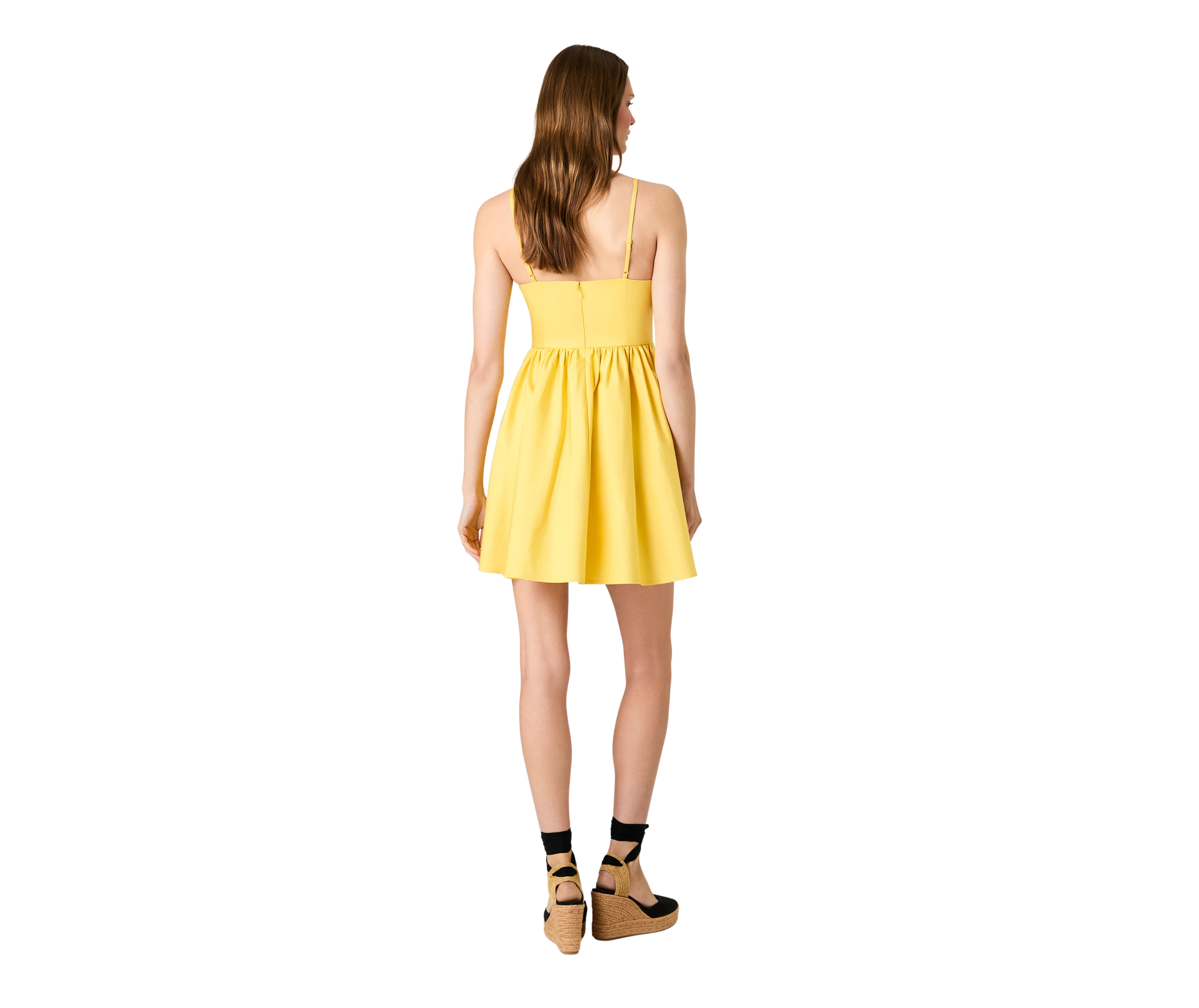 Lilah Stretch Ballerina Dress in Daisy Yellow 3.png
