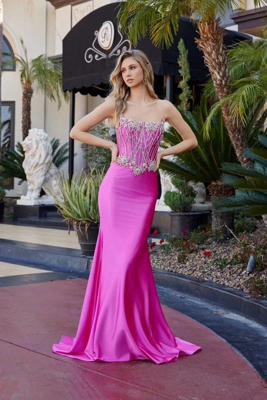 Nox Pink Strapless Dress E1901