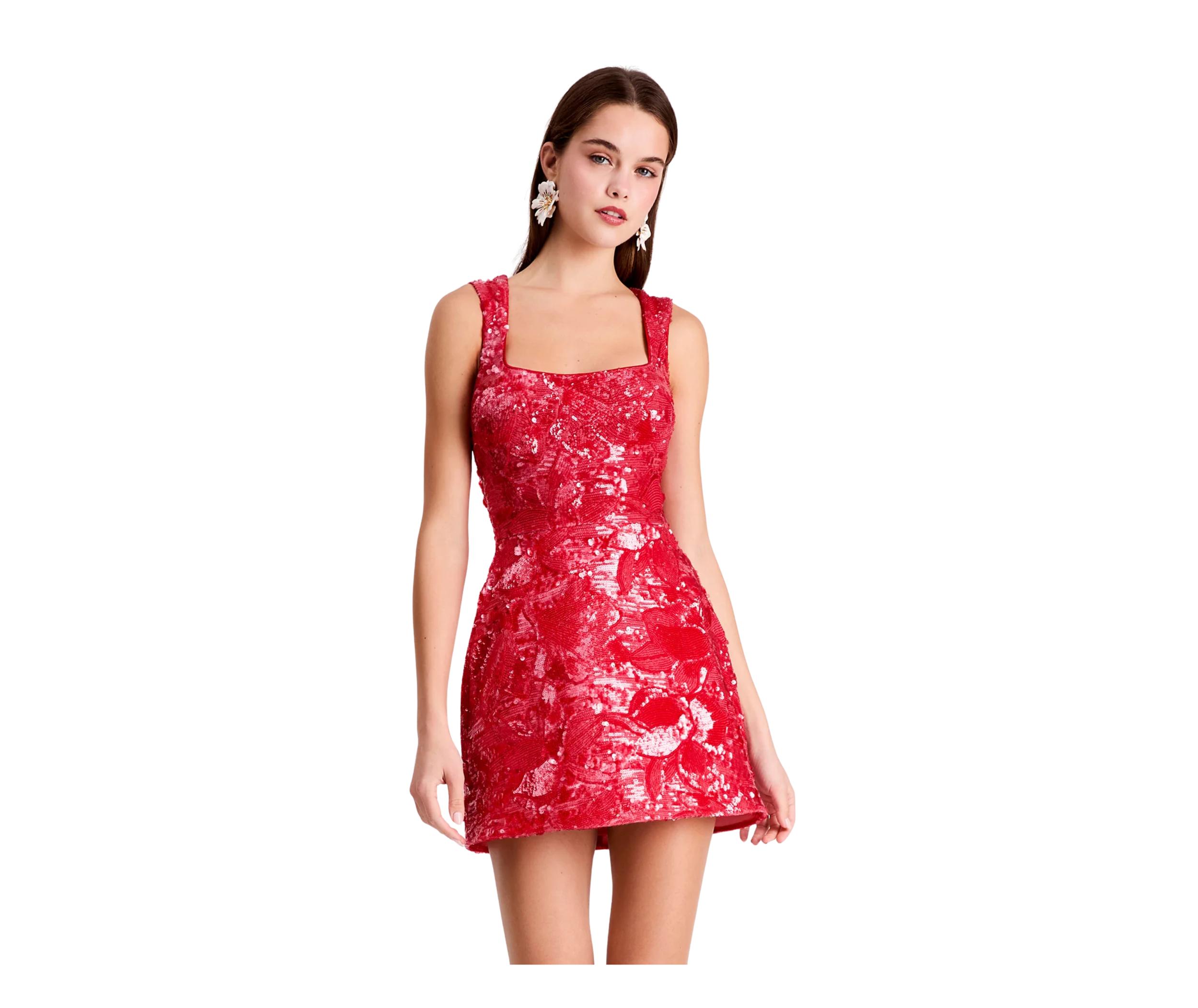 Helsi Greta Sequin Sleeveless Mini Dress in Strawberry1.png