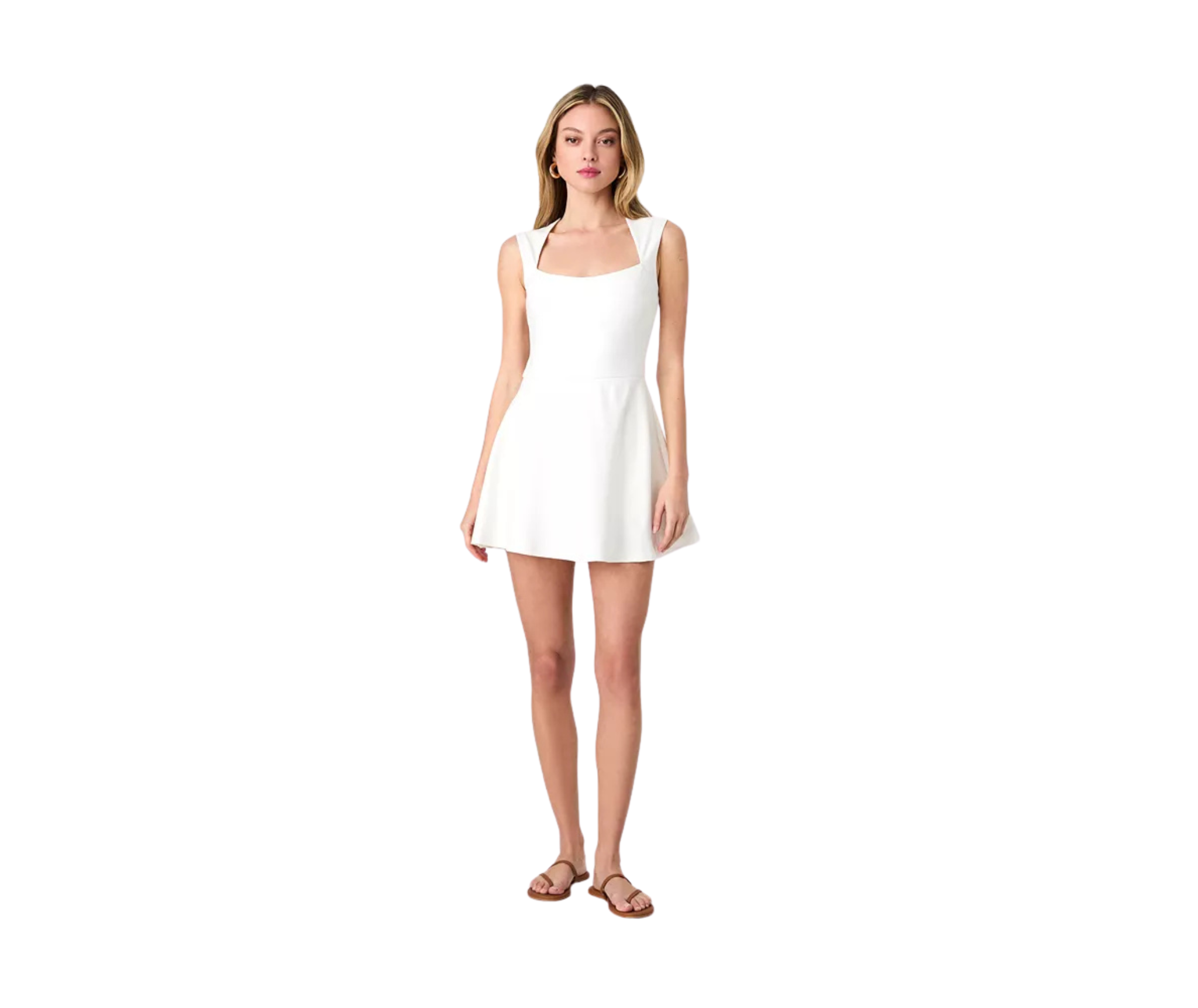 FC Lula Ponte Skater Dress in White
