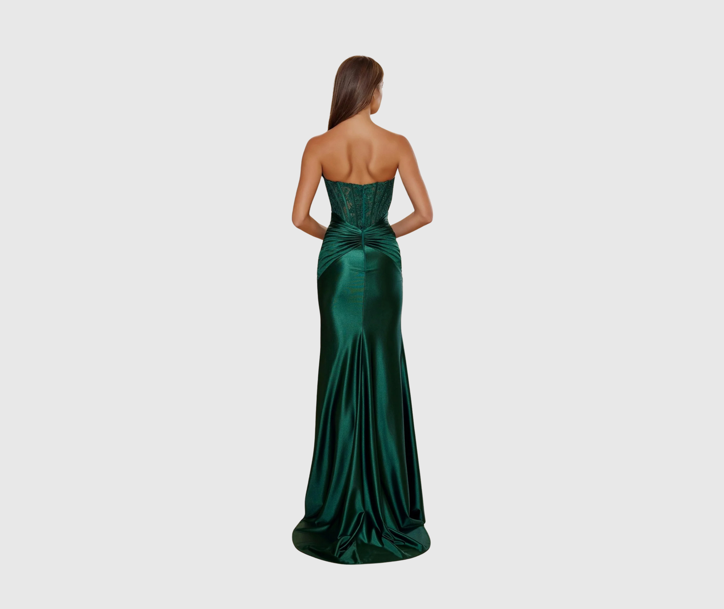 SQUARED Nox R1818 Glamorous Formal Emerald Gown Back.png