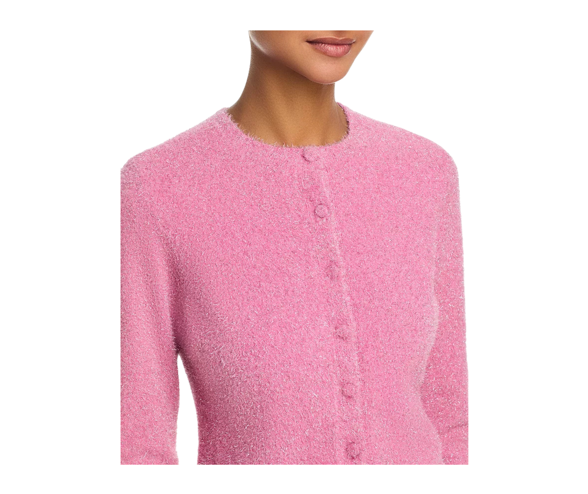 FC Tinsel Knit Slim Cardigan Pink2.png