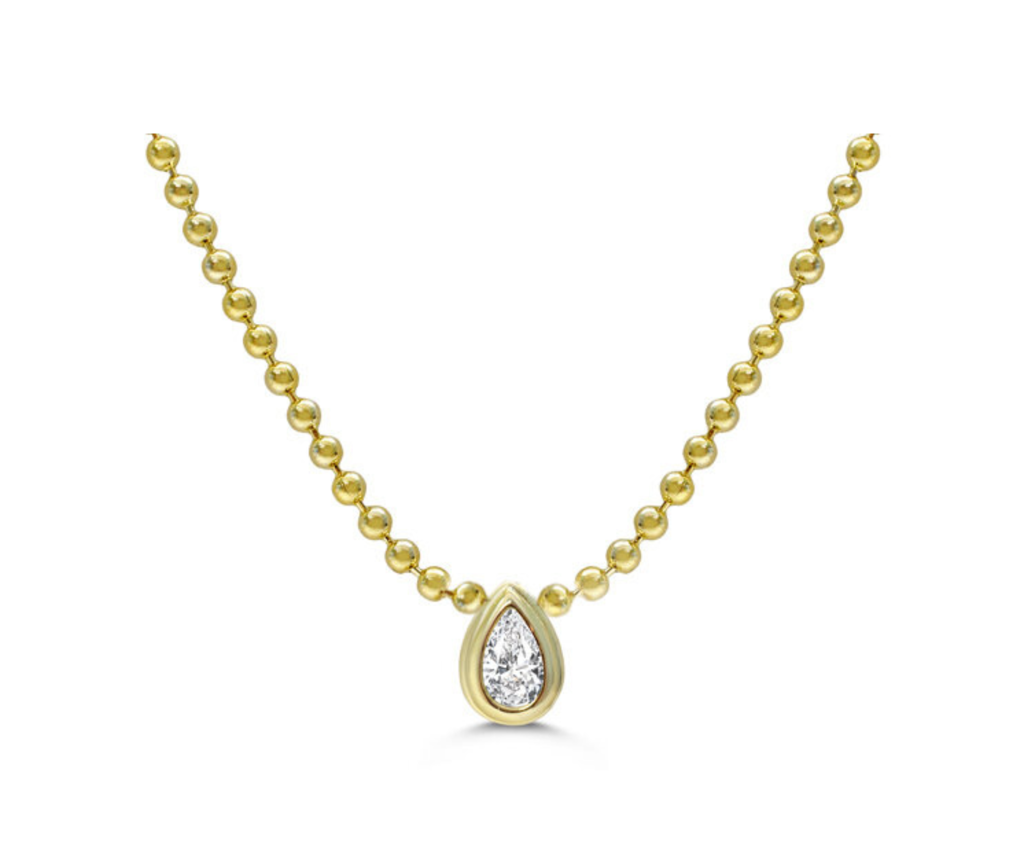 Stia 'Having a Ball' Stepped Bezel Tear Drop Necklace.png
