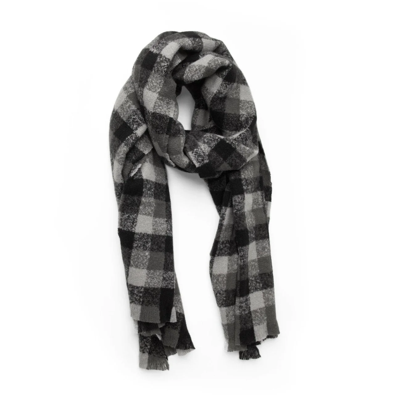 Britt’s Knits Sweater Weather Oversized Scarf- Black and Grey