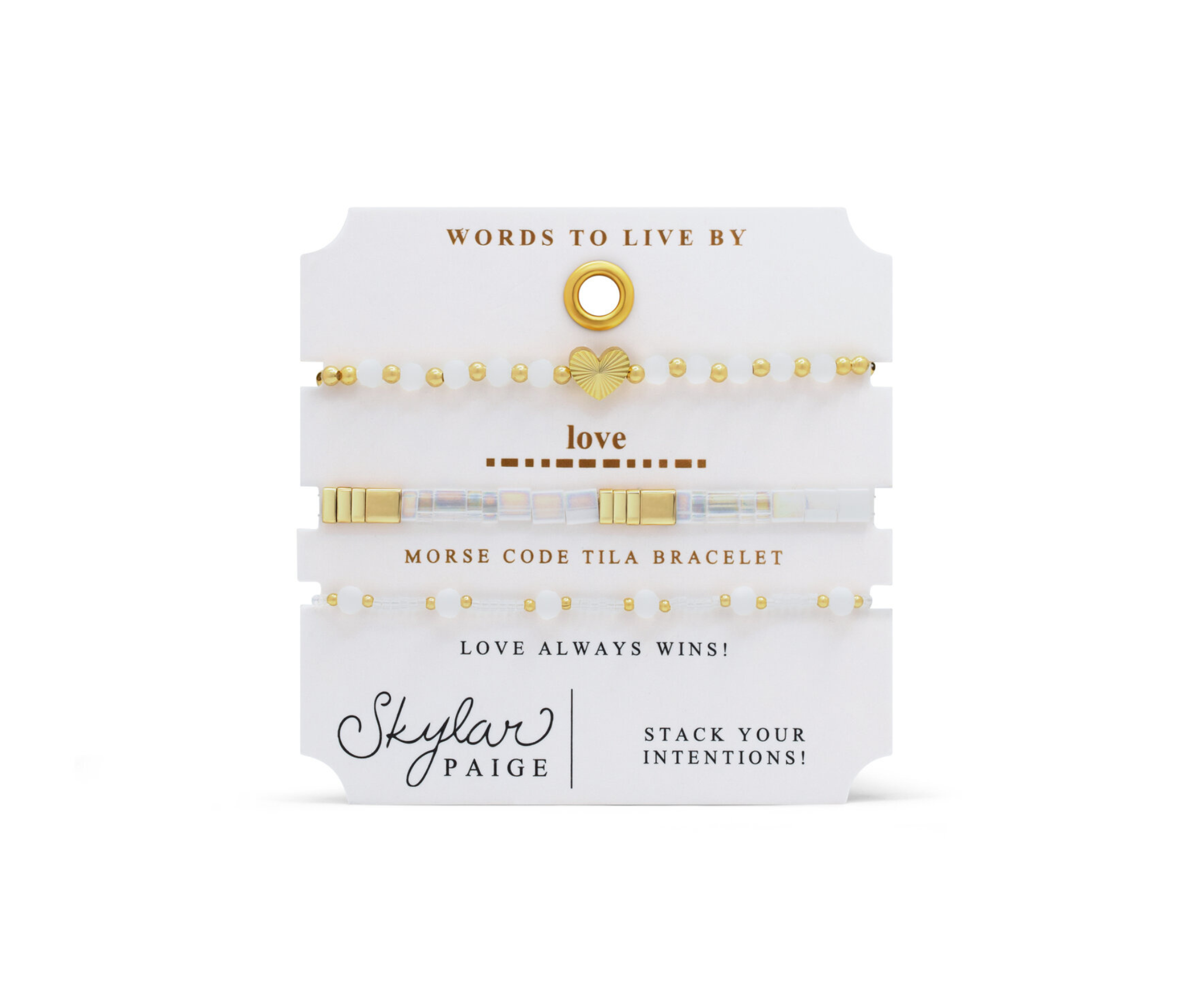Skylar Page 'Words To Live By - Love' Fluted Bracelet