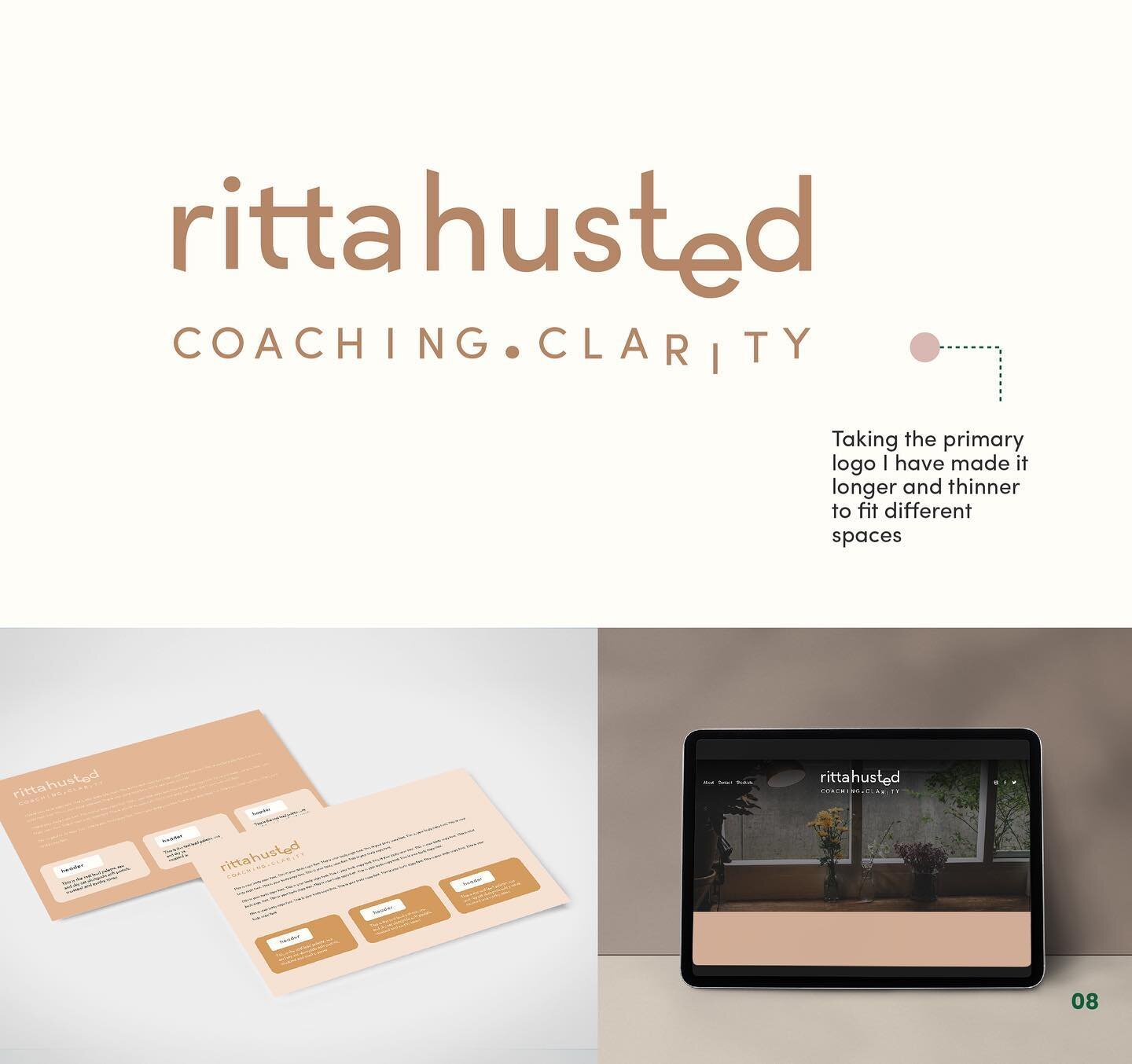 I have lucked out with clients this year so far. I absolutely LOVE this bit of my job, working through the branding document; thinking about colours and fonts and graphic elements. Mocking them up in different ways. Ritta might be the nicest human I 