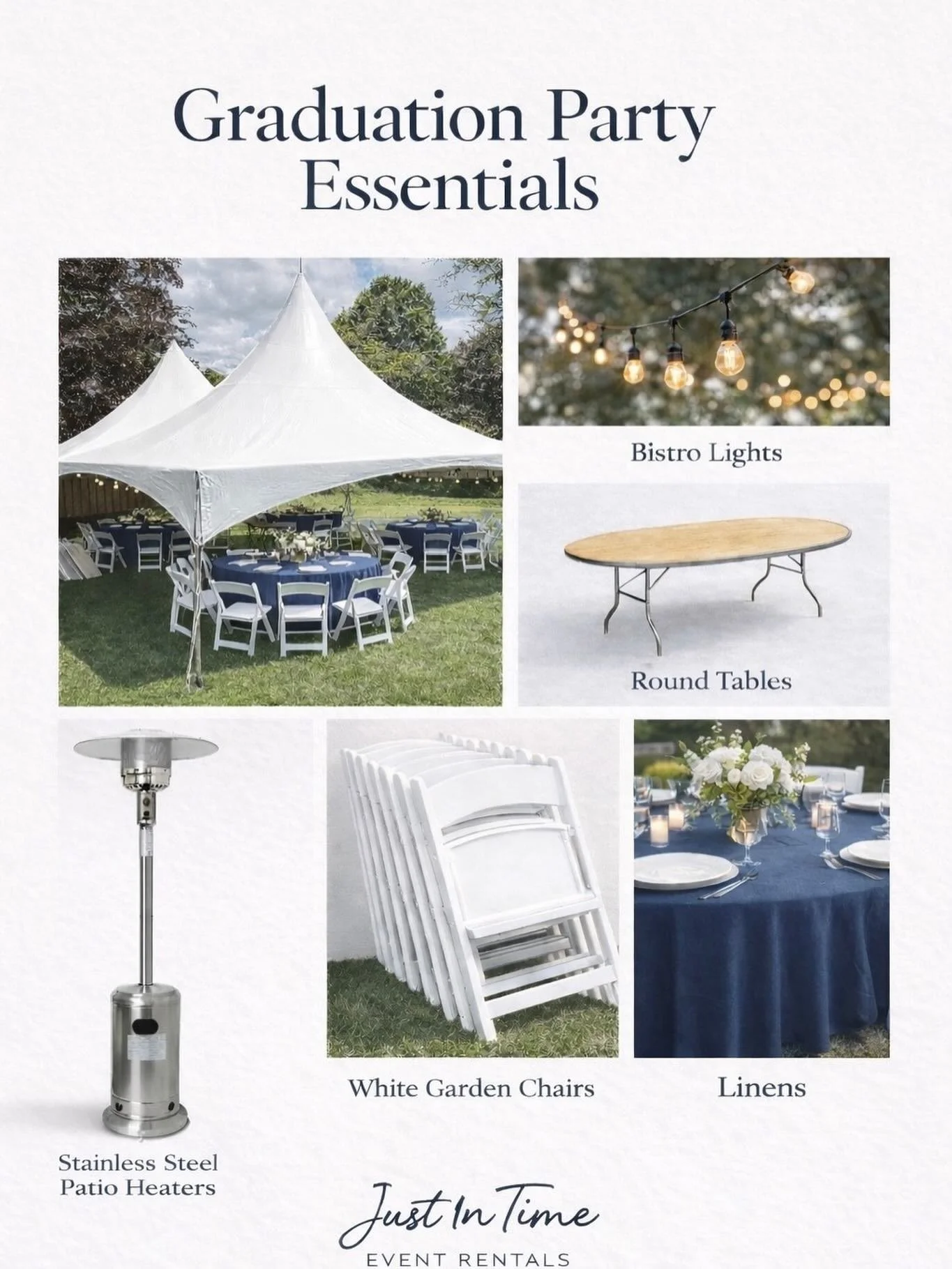Celebrating a 2026 Grad? 🎓

✔️ Tents
✔️ Tables + chairs
✔️ Linens + lighting
✔️ Even heaters for those cooler nights

Secure your date today!

#BookNow #GraduationParty #EventRentals #pittsburghevents