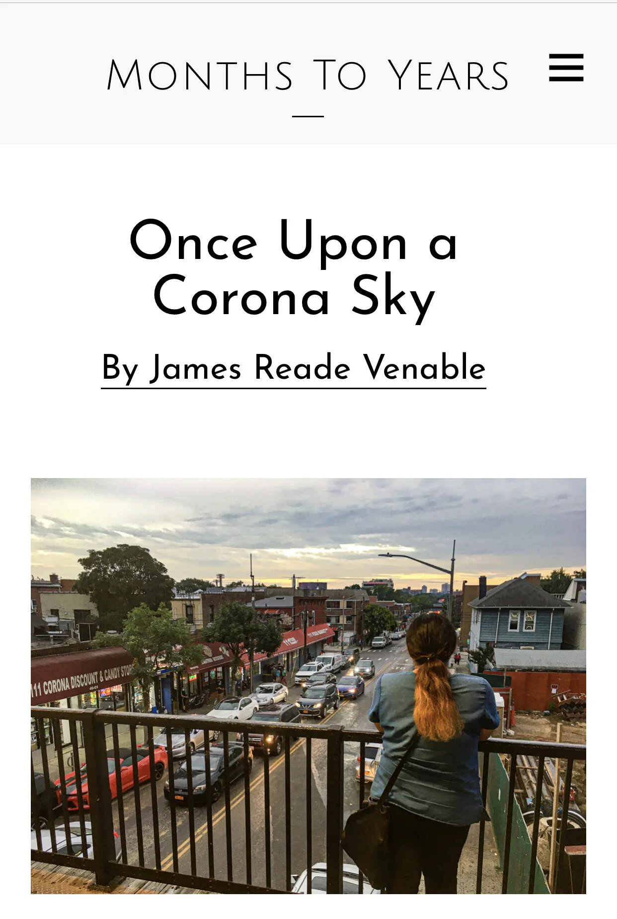 Once Upon A Corona Sky- Published in Months To Years Spring 2021
