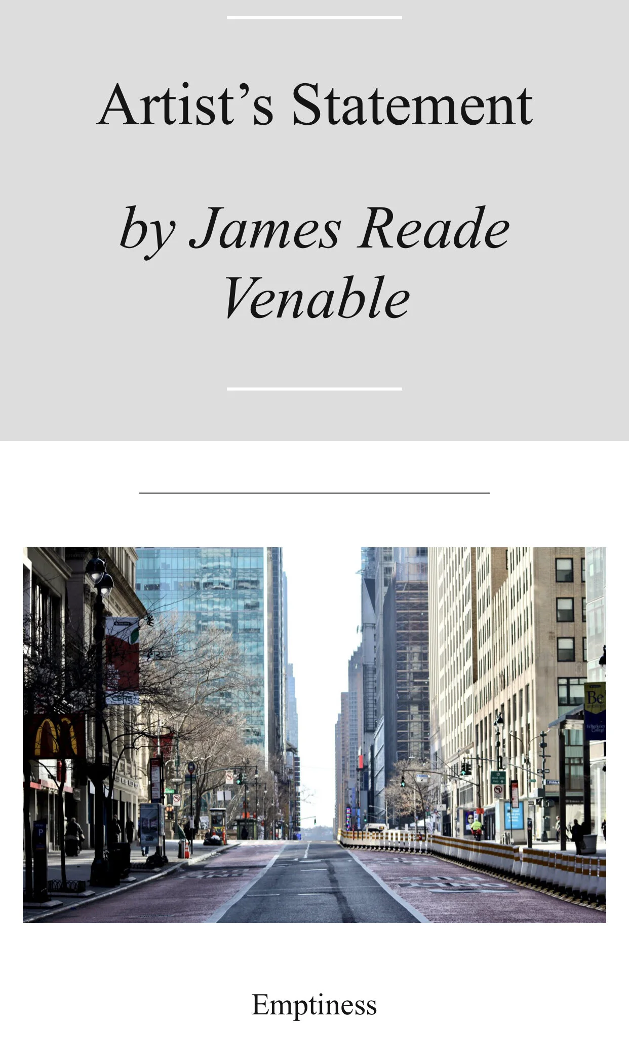 Emptiness Published in Please See Vol.7