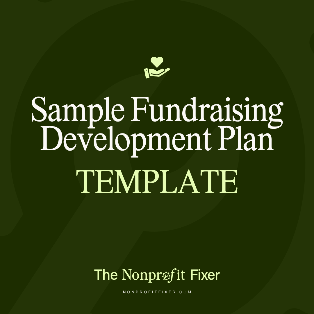 Sample Fundraising Development Plan Template