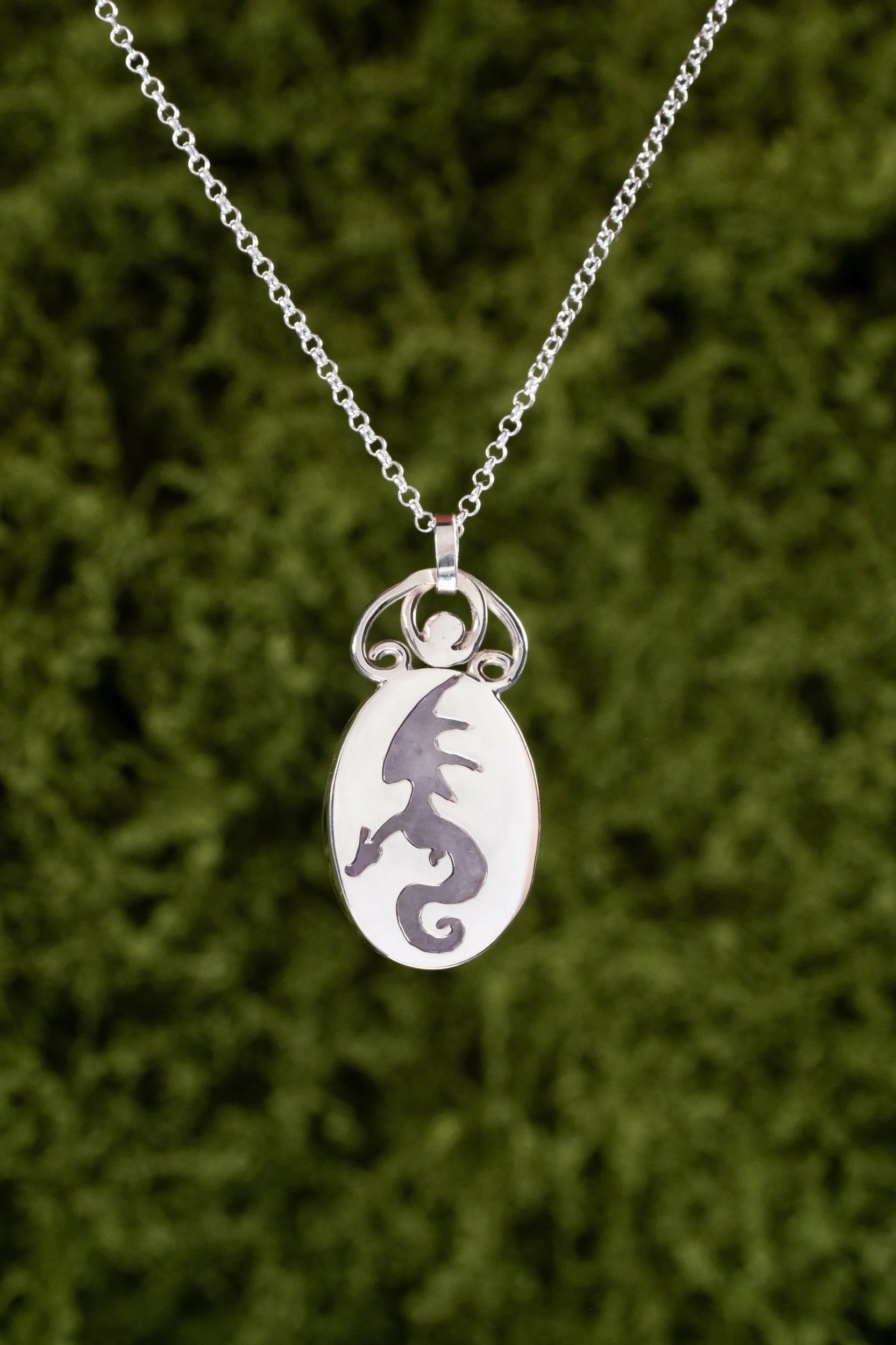 Dragon Amethyst Silver Necklace