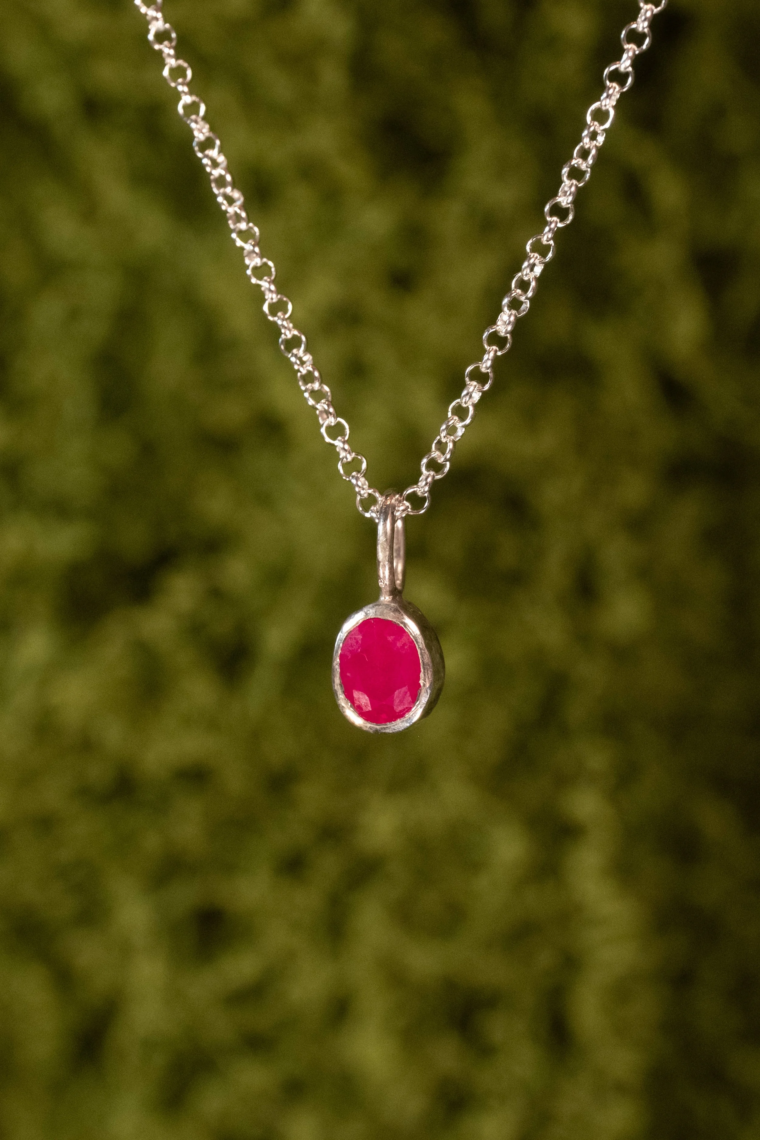 Ruby & Heart Necklace