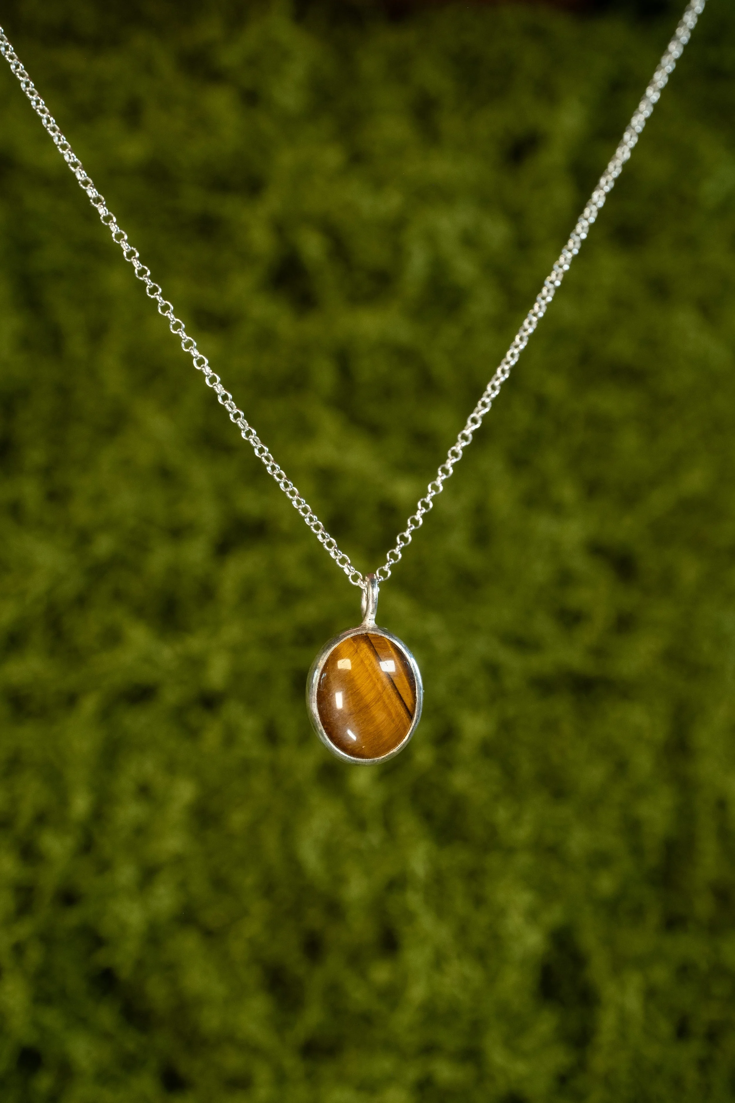 Tiger's Eye Silver Necklace