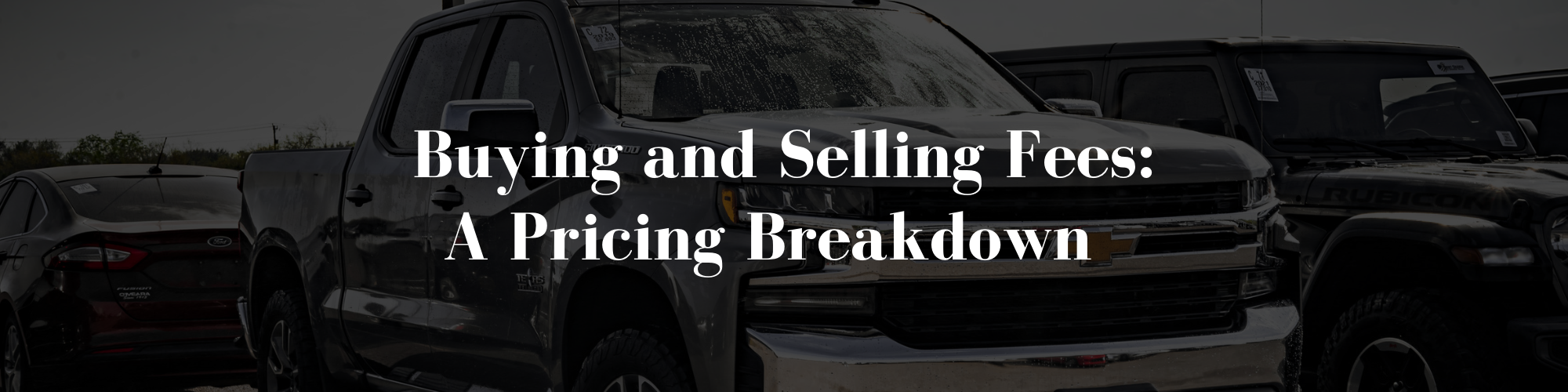 Buy & Sell Fees — Big Valley Auto Auction